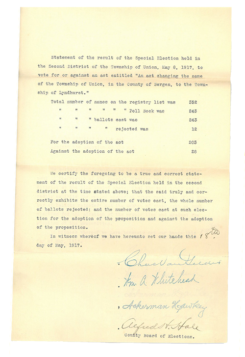 lyndhurst special election 1917 (2)